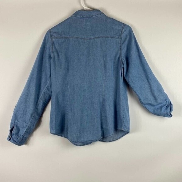 Prototype Button Shirt Womens Small Denim Style Long Sleeve - Picture 7 of 10